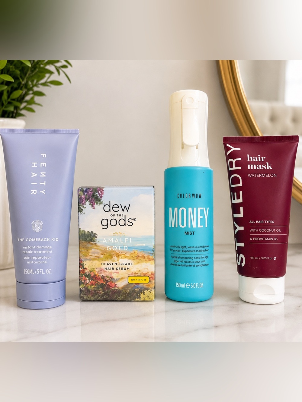 Luxury Hair Care Bundle Fenty Color Wow Dew of the Gods StyleDry